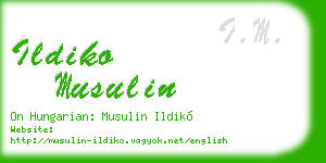 ildiko musulin business card